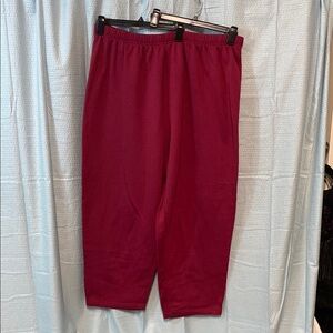 All American Comfort size 3X Tall mauve rose Red Elastic‎ Waist sweatPants comfy